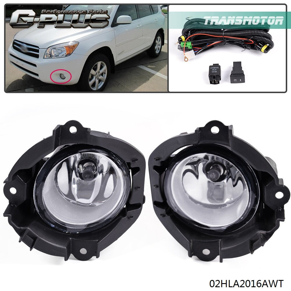 Fits 2006 - 2008 for RAV4 Front Bumper Clear Fog Light Driving Light - v