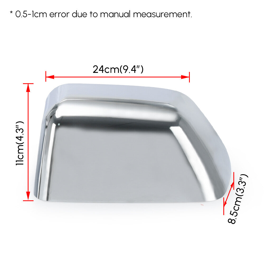 Chrome Mirror Cover Cap Set LH RH For 2017-2024 for Ford Super Duty F250 F350 F450
