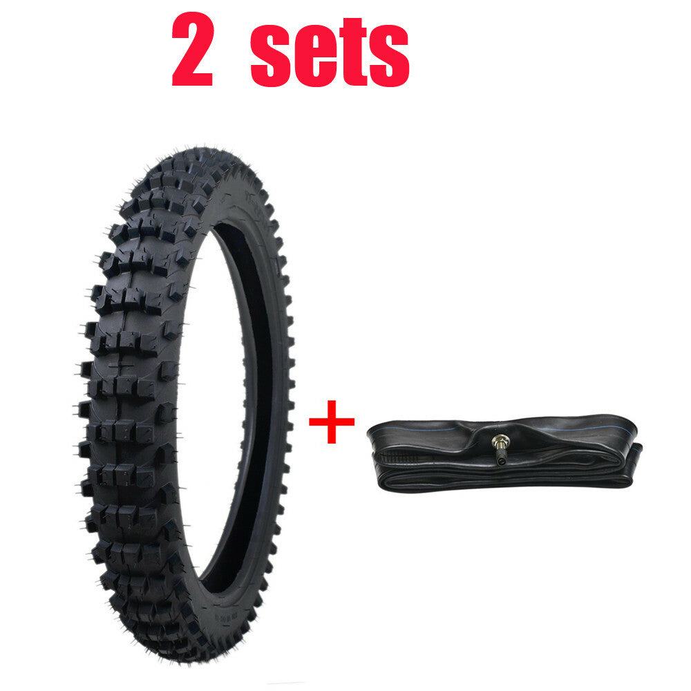 2pcs 70/100-17 inch Tyre + Tube Motocross Trail Dirt Bike for Honda CT110 CT90
