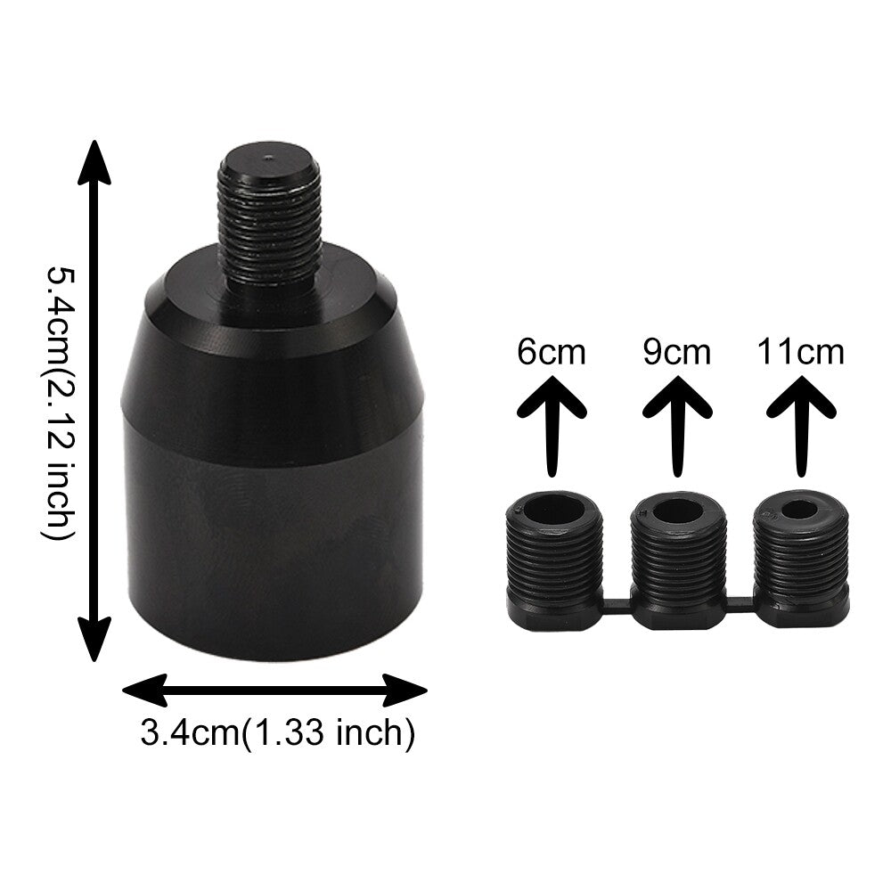 For Cruz M12x1.2 Shifter Adapter Gear Shift Adapter for Non-Threaded Gear Black