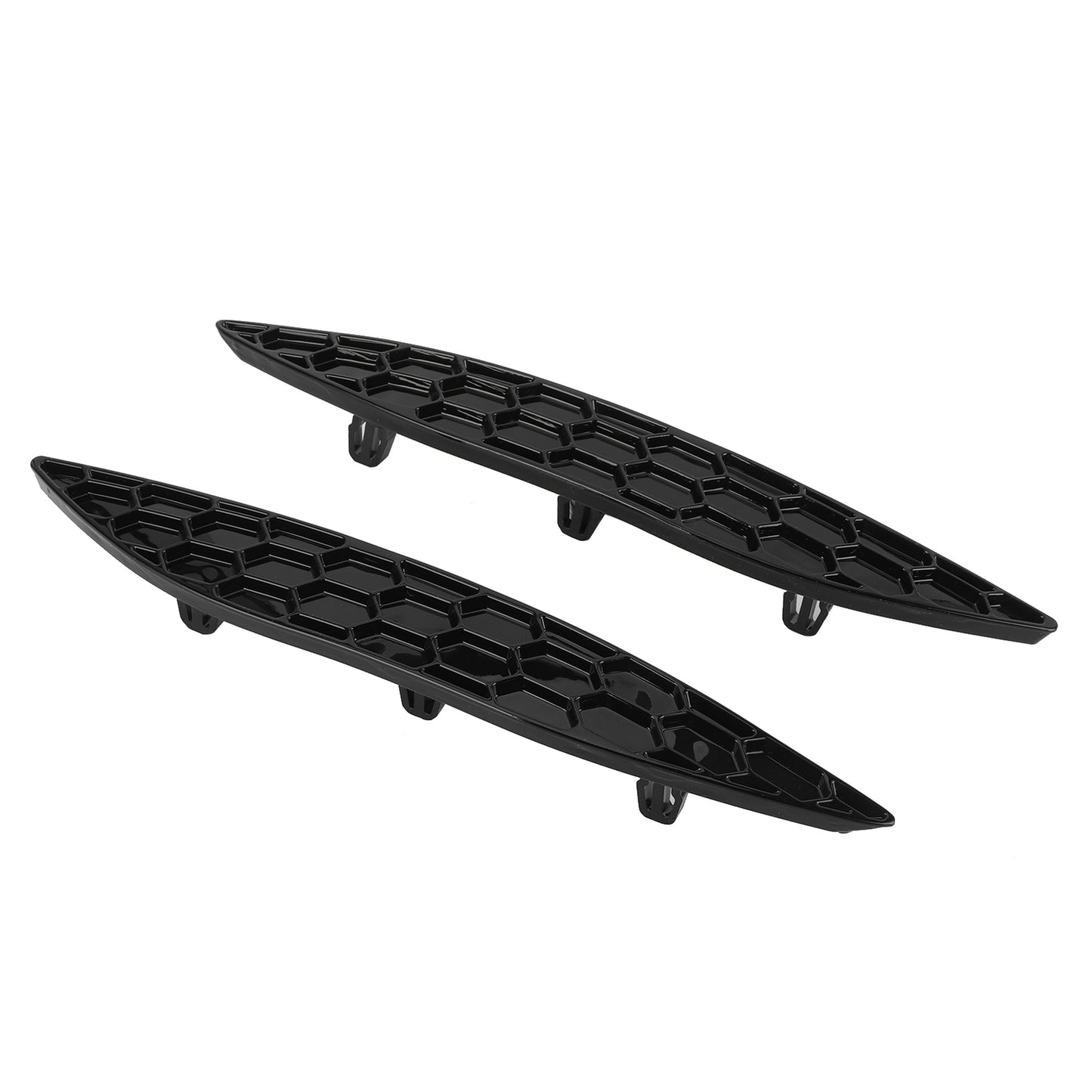 Hot 2Pcs Gloss Black Rear Bumper Reflector Delete Set Parts For MK7 R 20132016