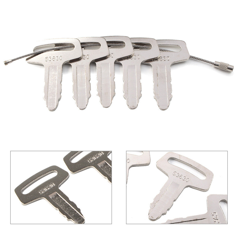 Ignition Key RC101-53630 For Kubota Excavator Loader and Generator Metal 5PCS Q