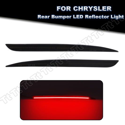 For 15-22 for for CHRysler 300 LED rear bumper reflector tail brake signal light smoked - v