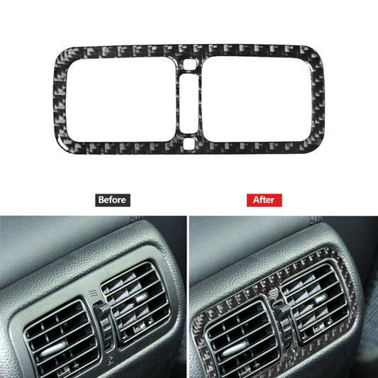 Carbon fiber rear ventilation socket cover trim for Infiniti G37 2010 - 2013