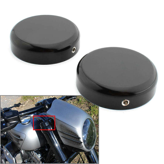 2 X Upper Fork Caps Cover for HARLEY SOFTAIL STREET BOB 2018-2020 FXBB Black UK