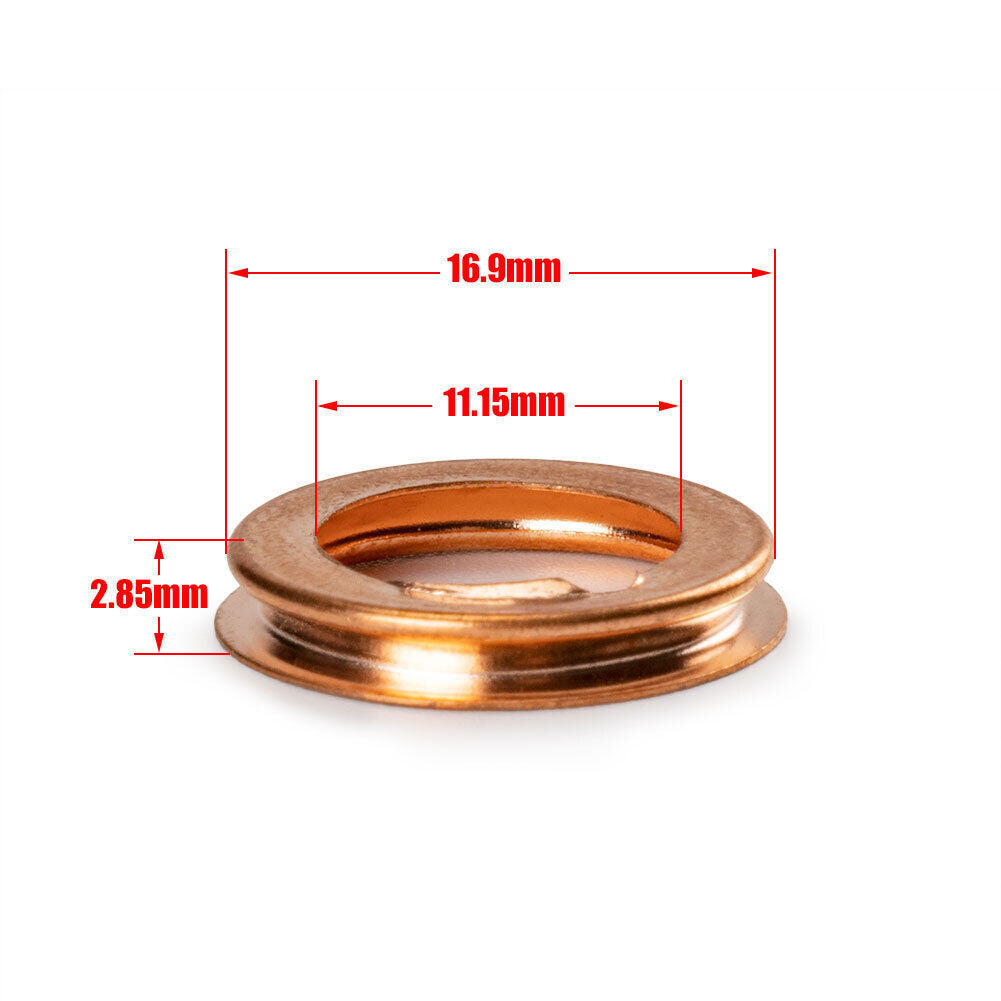 200X Suitable for Nissan for Infiniti Metal Oil Drain Plug Crushing Washer Washer Gasket 11026-JA00A