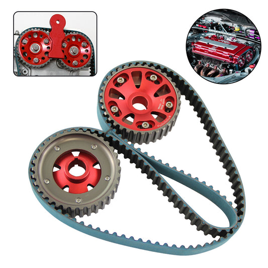 Timing Belt +Cam Gear Pulley for Acura Integra B18C DOHC VTEC GSR 94-01 Red