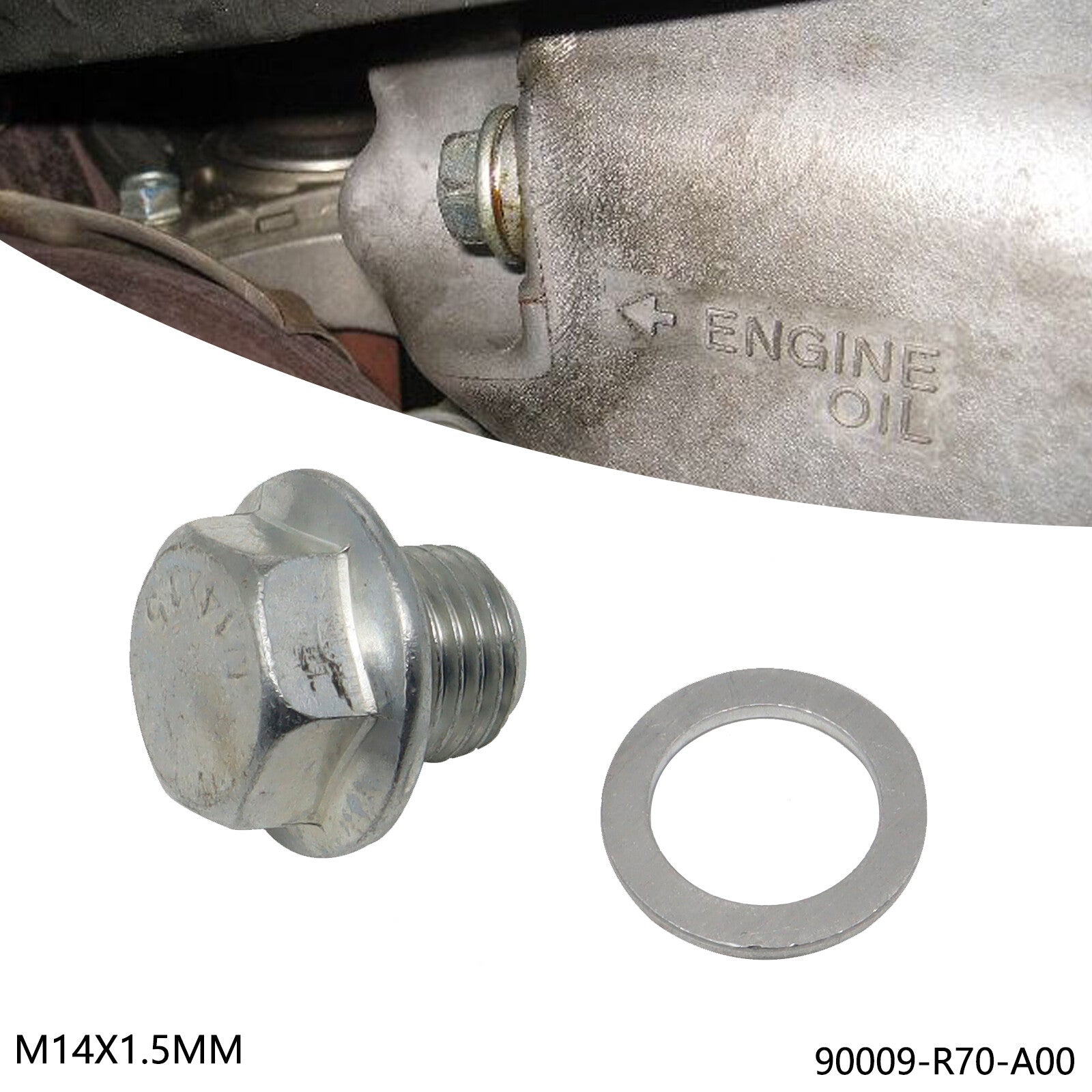 Engine Oil Pan Drain Sump Bolt Plug&Washer for Honda for Civic CR-V for Acura Accord MK6 Q