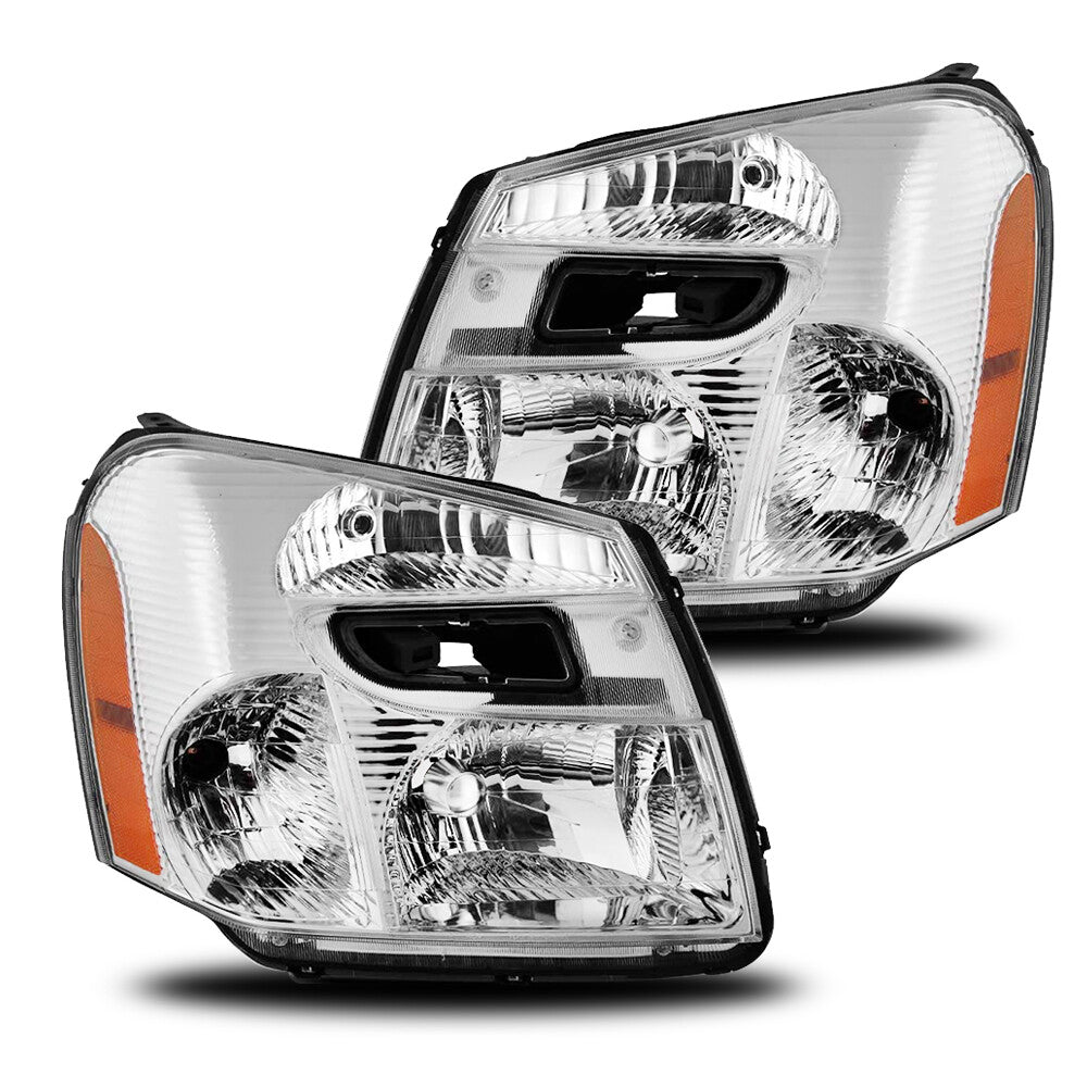 Chrome accents are available on 2005-2009 Equinox headlights. Transparent front headlights: left light + right light - n