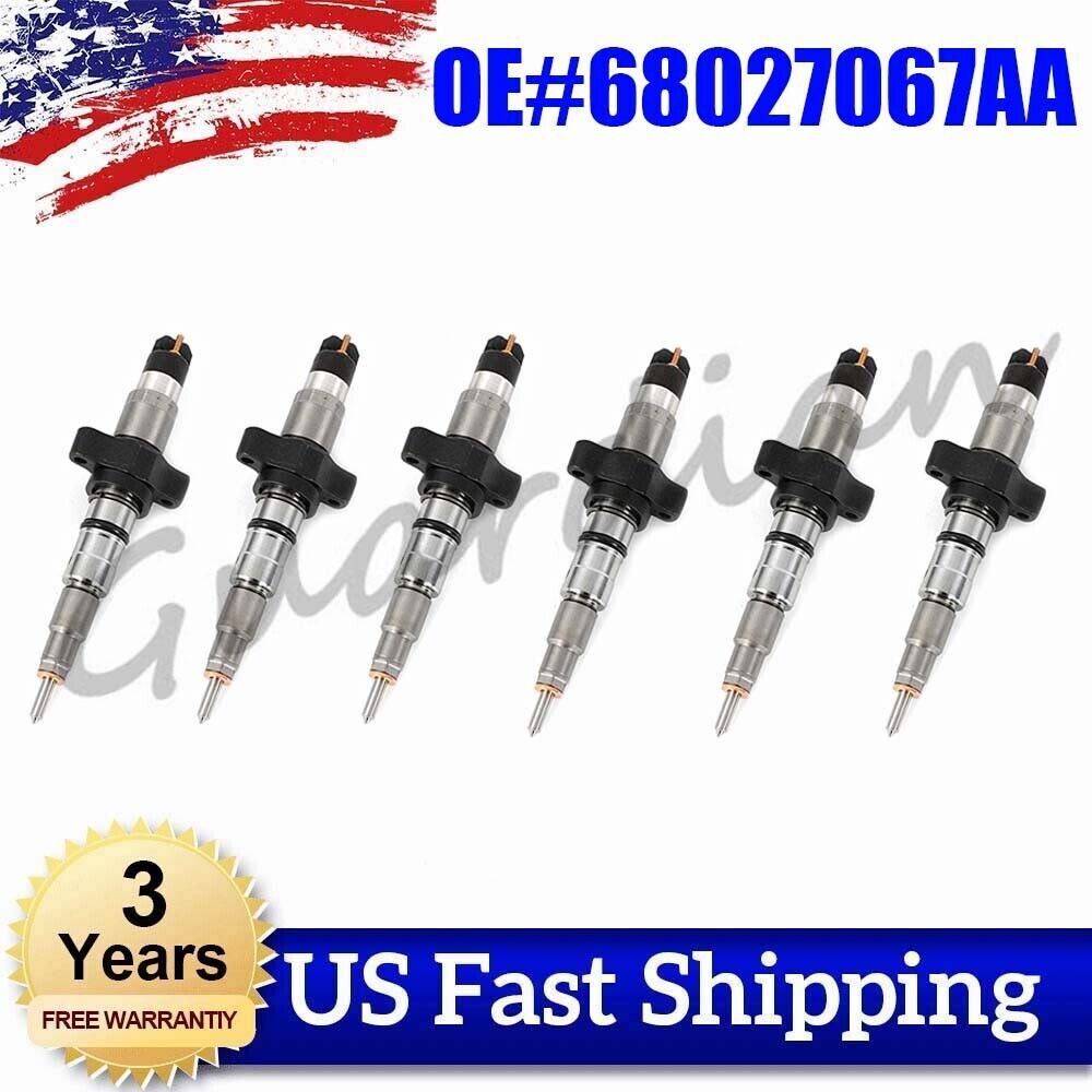 6PCS Fuel Injectors 68027067AA for Ram 2500 3500 6.7L 2007-2012 2008 2009 2010