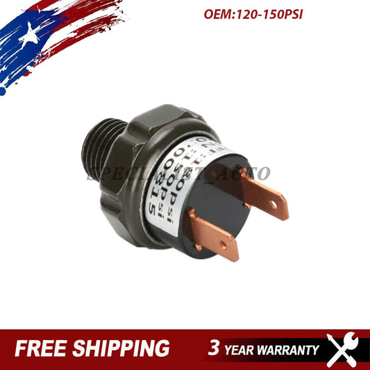 120-150PSI air pressure control switch, 1/4 inch thread NPT 12V, suitable for train horns (D-).