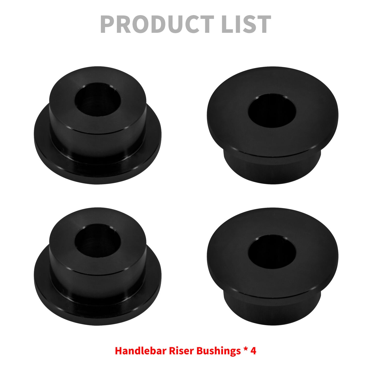 Black Handlebar Riser Bushing Fit for Harley Dyna Fat Bob Low Rider 1973-2017 Q