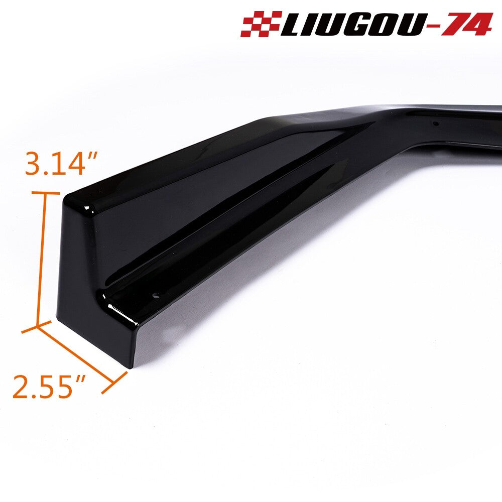 Fits 15 - 20 for Subaru WRX STI Sedan CS Style Front Bumper Lip Pan Kit Black U- v