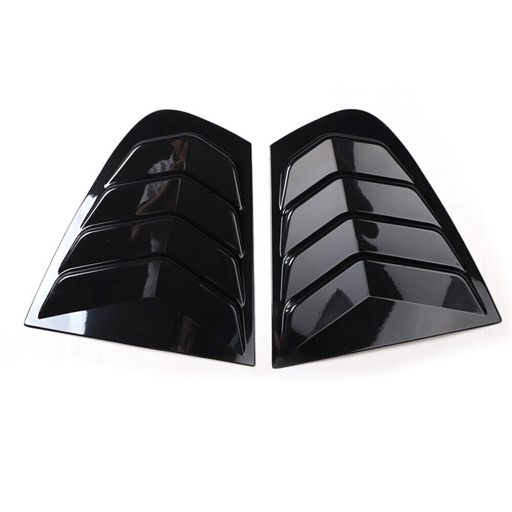 Side Window Louvers Cover Vent Cover Trim for BMW 3 Series 2014-18 Bright Black