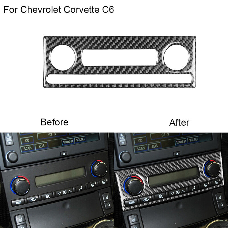 Red Carbon Fiber Center Control Panel Cover Trim For 4Runner 2010-2020 v