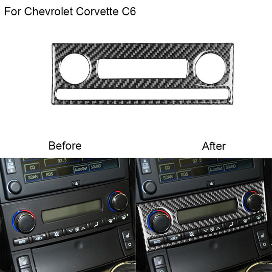 Red Carbon Fiber Center Control Panel Cover Trim For 4Runner 2010-2020 v
