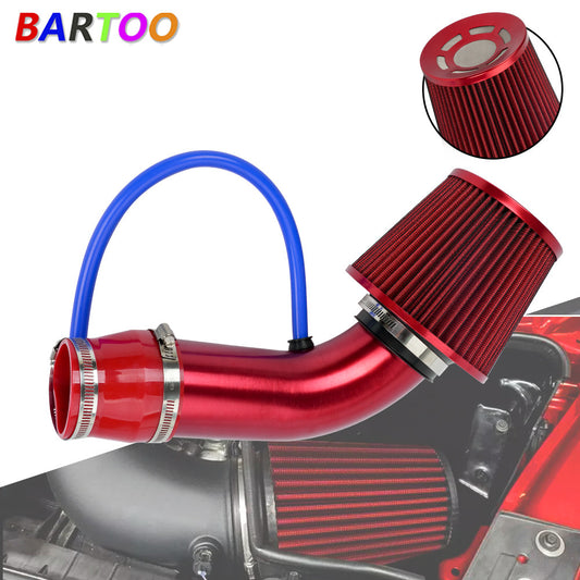 3/76mm Car Cold Air Intake Filter Induction Kit Pipe Power Flow Hose System