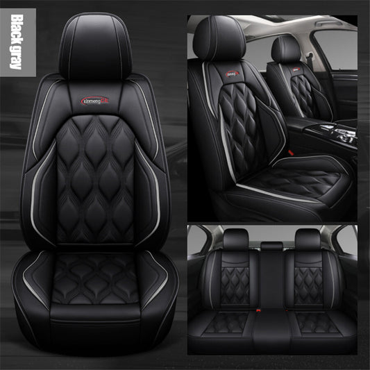 Full Set PU Leather 5-Seats Car for Seat Covers Auto Front  Rear Cushions Protector Q