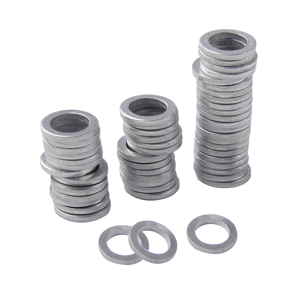 50Pcs Engine Oil Drain Plug Crush Washer Seal O-Ring Gasket 11.9mm ID. 19.7mm OD Q