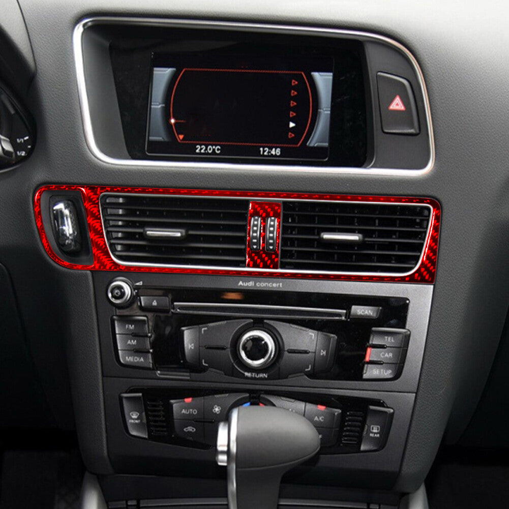 For Lancer DE/ for ES 2008-15 Red Carbon Fiber Gear Shift Frame Cover Trim v
