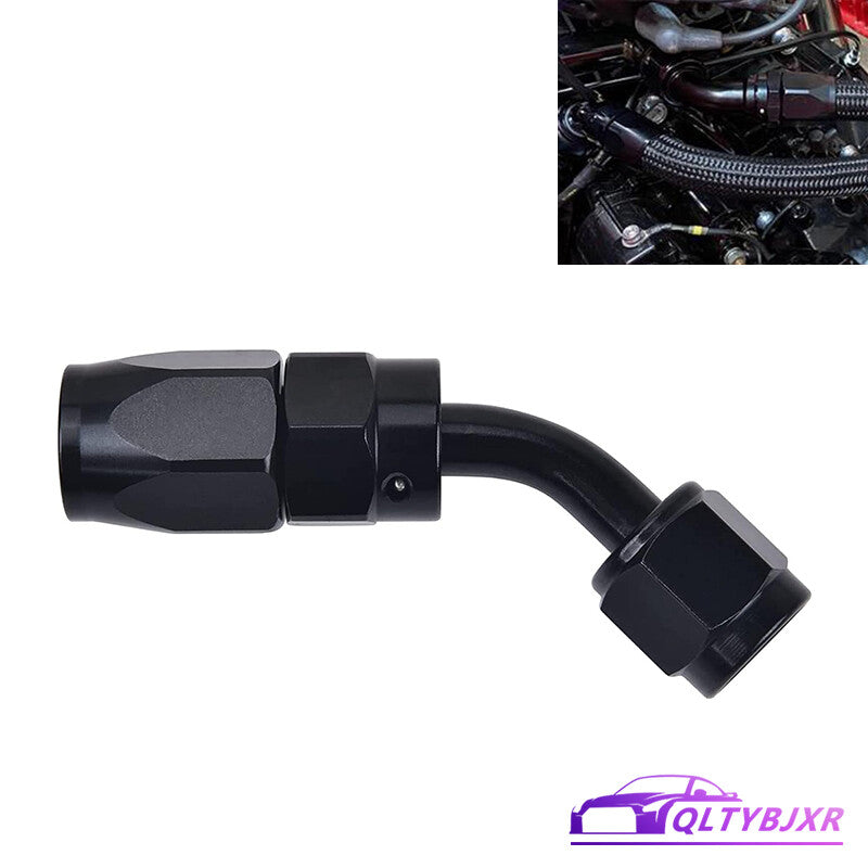 1Pc 45¡ã 45Degree Swivel Hose Line End Fitting Adapter AN10 10AN Fuel Oil Black