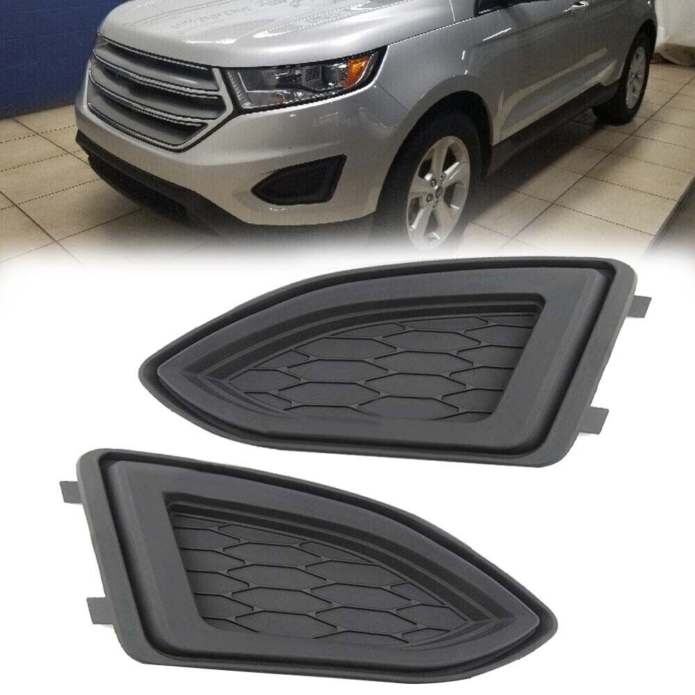 1Pair Bumper Fog Light Cover Lamp Grill Bezel  for ford  Edge 2015 2016 2017 2018 Q