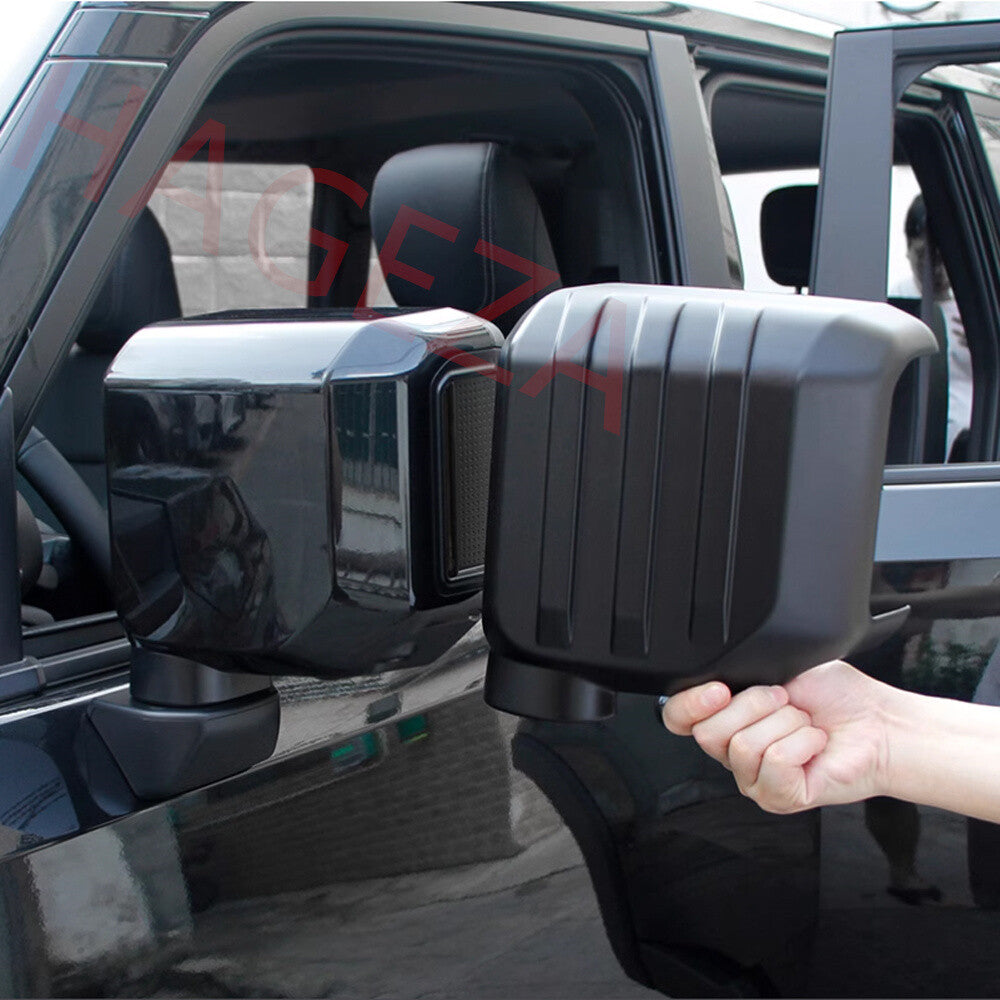 Matte Black ABS Side Rearview Mirror Cover For Toyot@ for Land Cruiser LC250 2024-25