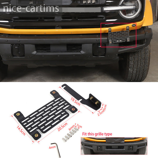for Ford Bronco 2021-23 Front License Plate Mounting Holder Bracket Accessories