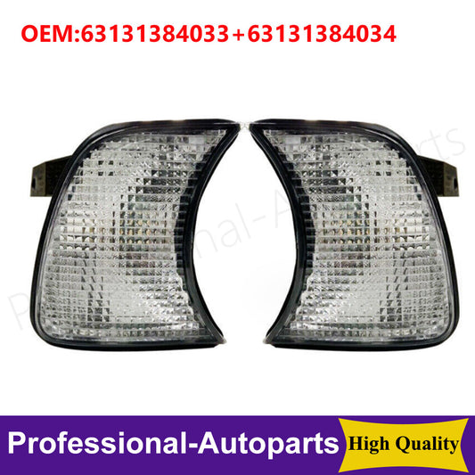 1Pair Front Left+Right Corner Turn Signals lights for BMW 5-Series E34 1989-1995 Q