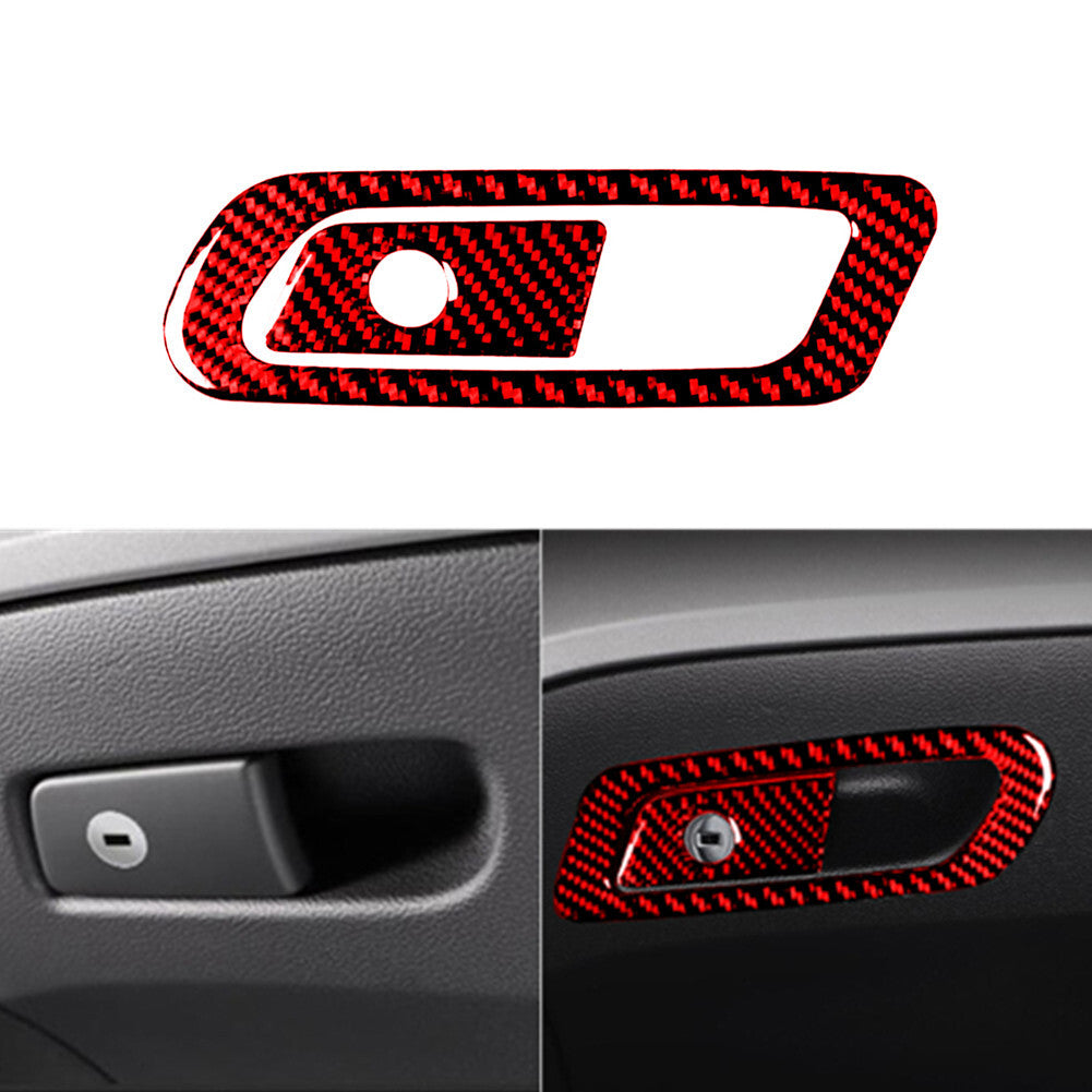 6x Red Carbon Fiber Automatic Control Panel Cover Trim for Honda Odyssey 2005-10 v
