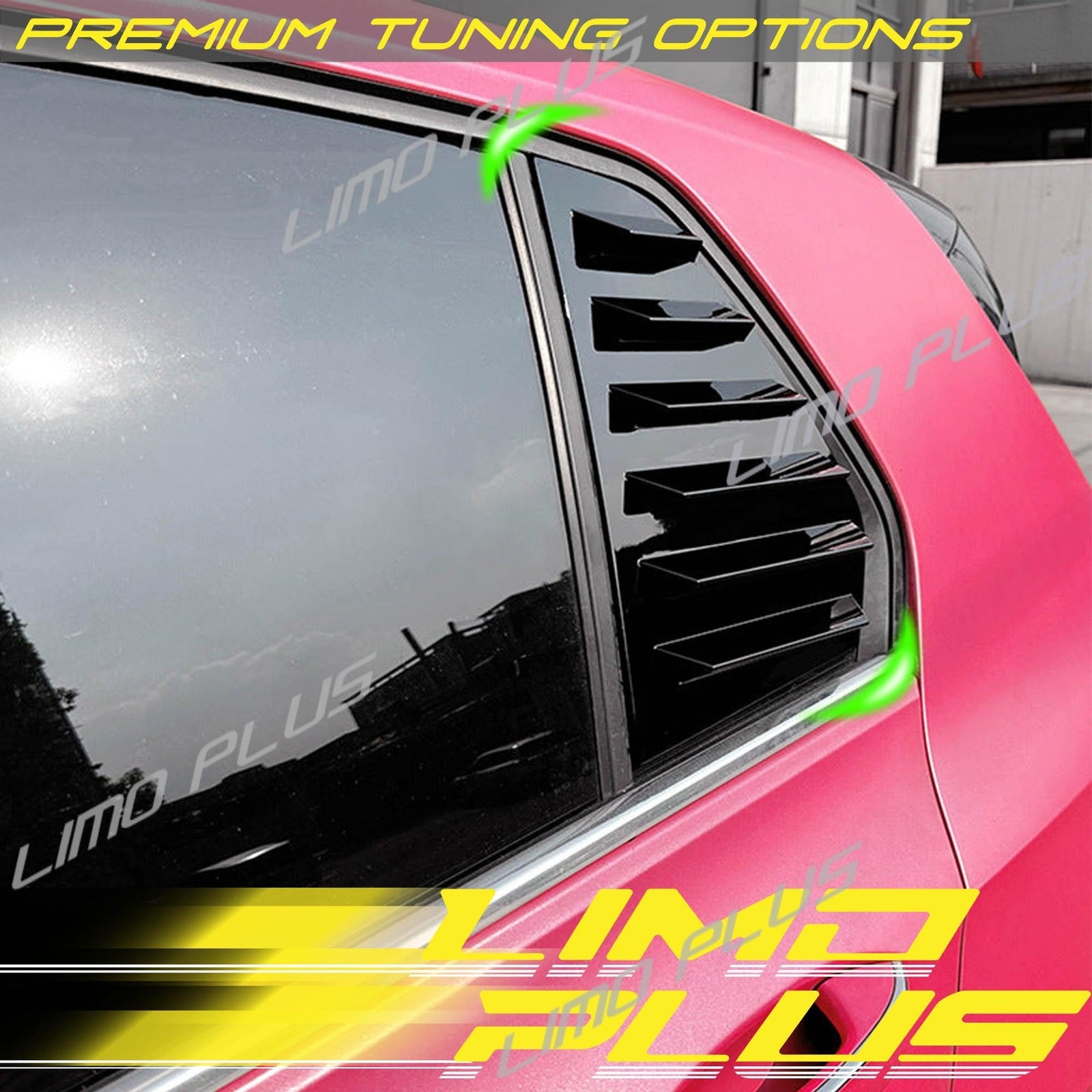 Gloss Black Side Window Cover Louver Air Vent for for VW for Golf MK8 2021 - 2024 - v