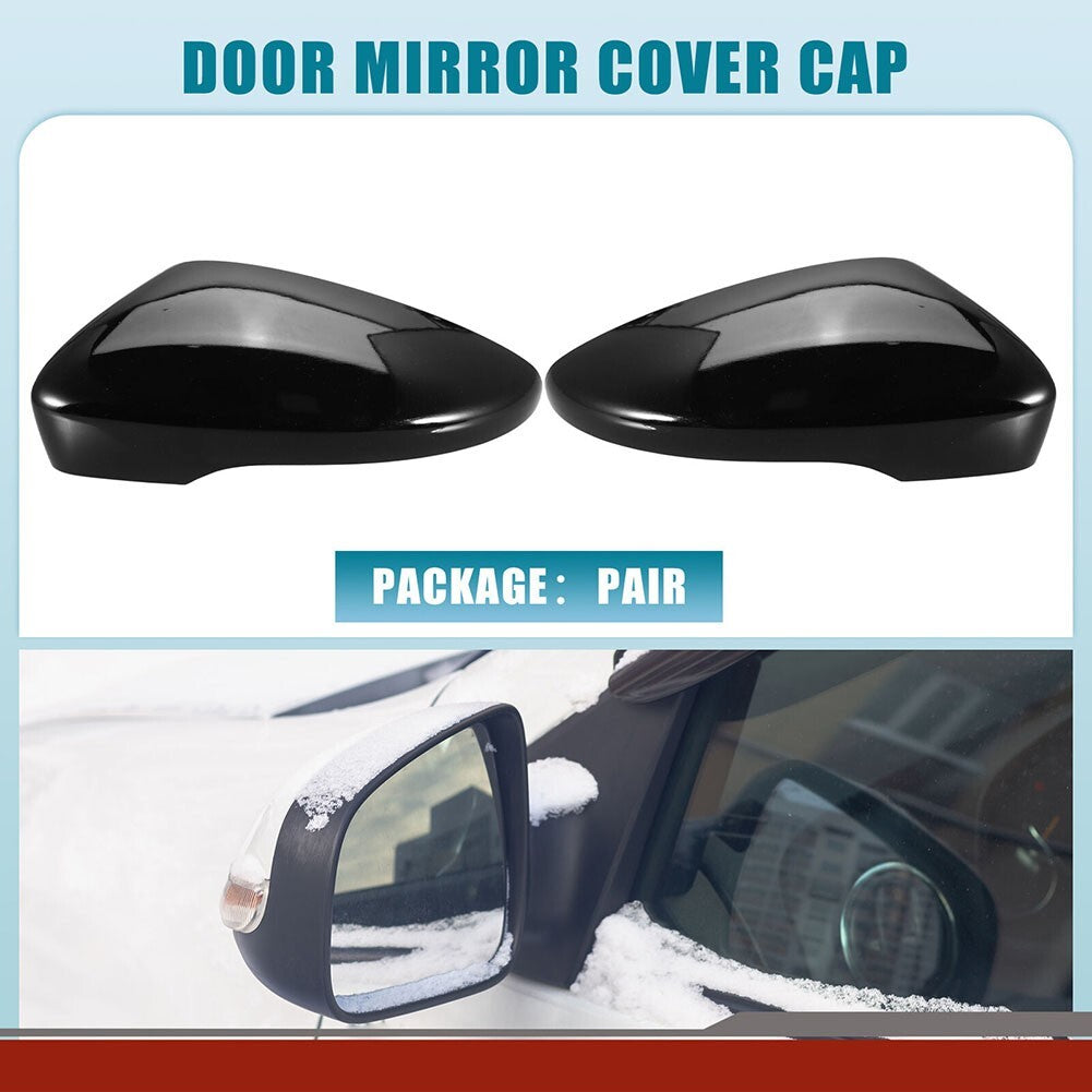 1 Pair Car Side Door Rearview Mirror Covers Cap Black for Golf for MK6 Accessory