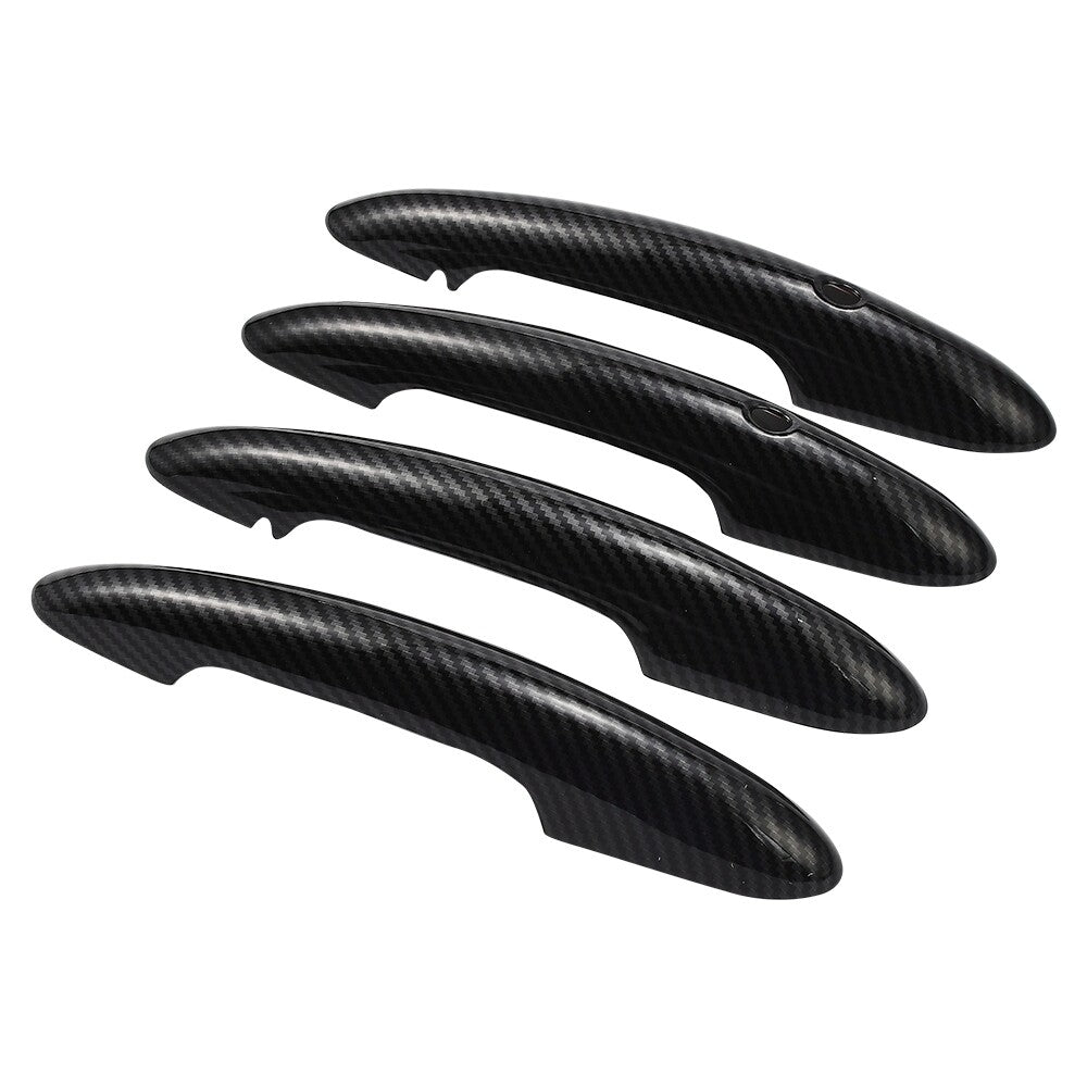 4xCarbon Fiber Color Car Door Handle Covers w/Hole for BMW for Mini F54 F55 F56 F60