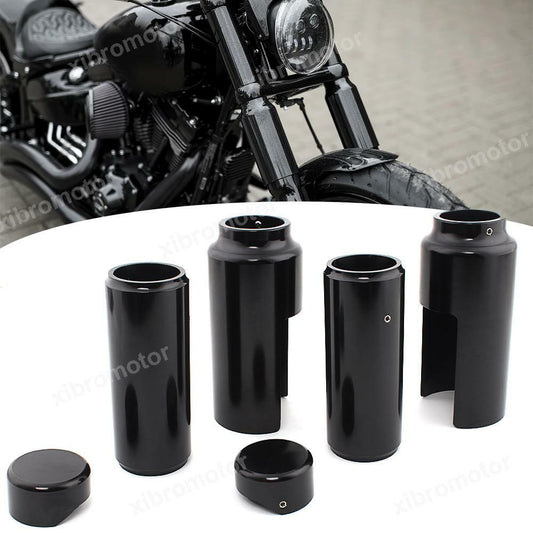 for Harley Softail Breakout FXBR FXBRS 18 Black Upper/Lower Fork Covers Tube Cap Q