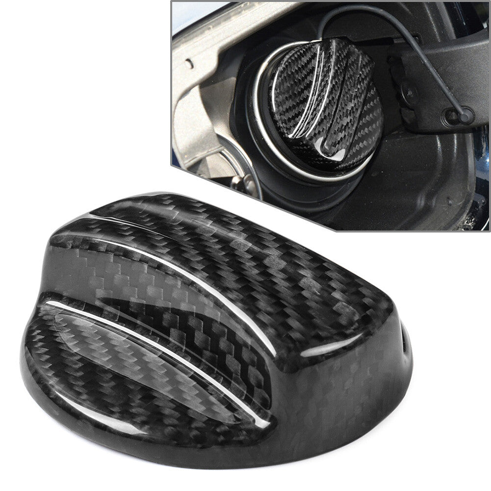Fuel Tank Oil Gas Cap Cover 1PC for BMW All Models Carbon Fiber Black