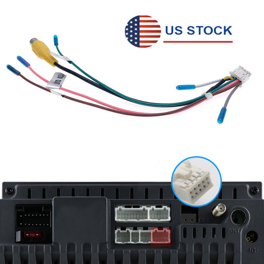 10 Pin Rear View Backup Camera Cable Adapter RCA For Android Car Stereo Radio US