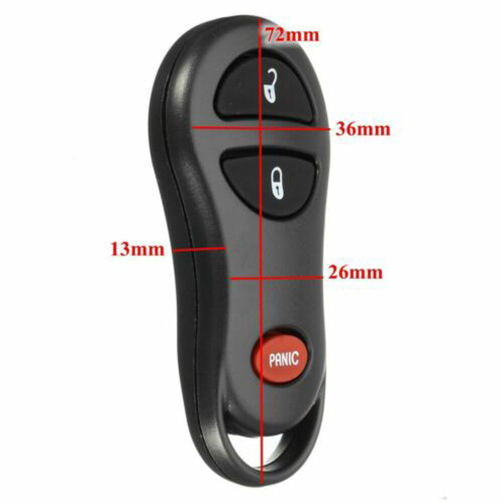 2x Key Fob Remote For 2002 2003 2004 2005 for Dodge for Ram 1500 2500 3500 Q