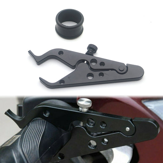 Motorcycle Black CNC Cruise Control Throttle Clamp Lock Assist Retainer Grip Q