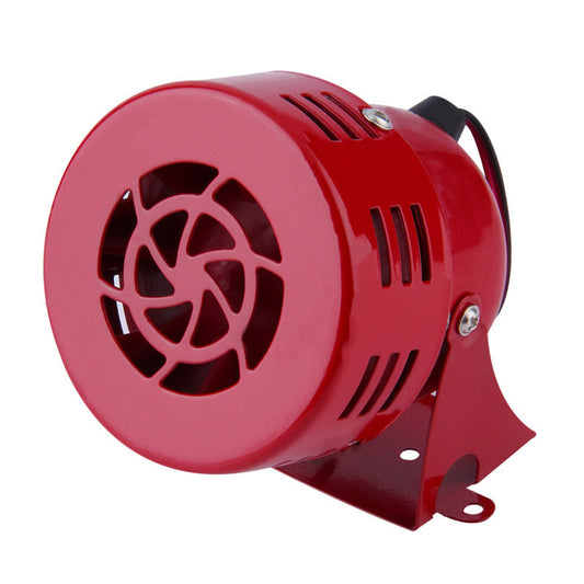 12V Motorcycle Horns Air Raid Siren Horn Driven Red Universal Speaker