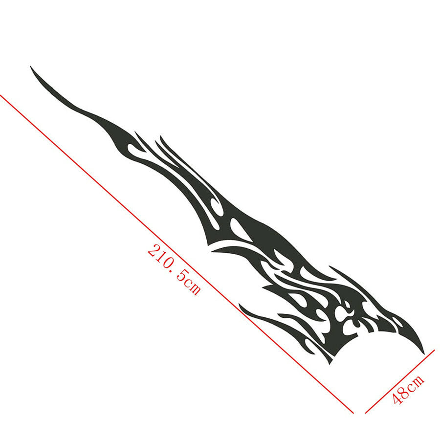 Accessory Car Body Decal Vinyl Graphics Side Sticker Racing Stripes Flame Decals Q