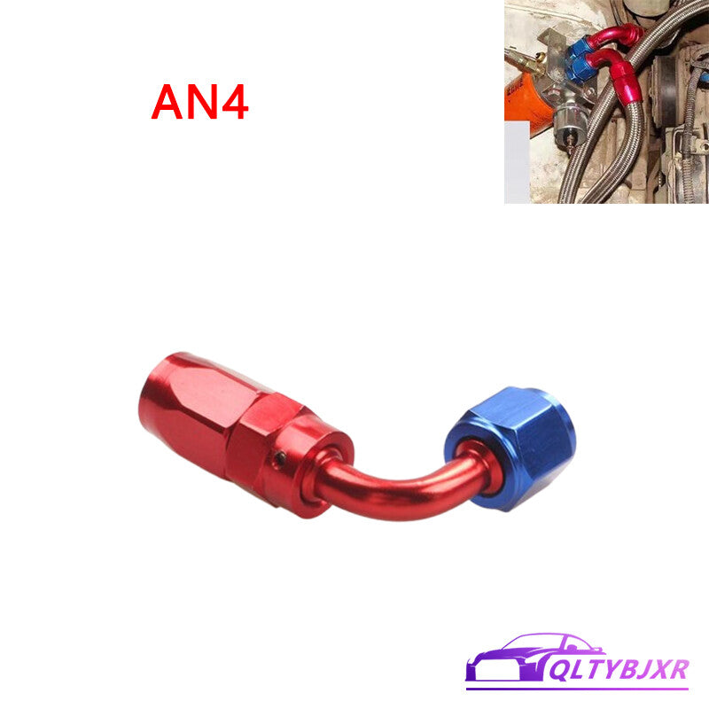1Pc 90¡ã 90Degree Swivel Hose Line End Fitting Adapter AN4 4AN Fuel Oil Red