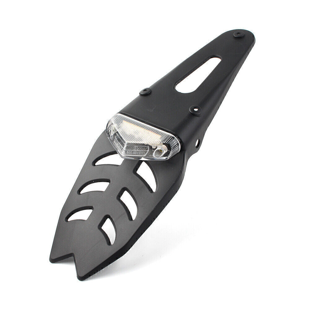 Universal Motorcycle LED Integrated Rear Tail Light Black Fender Lamp