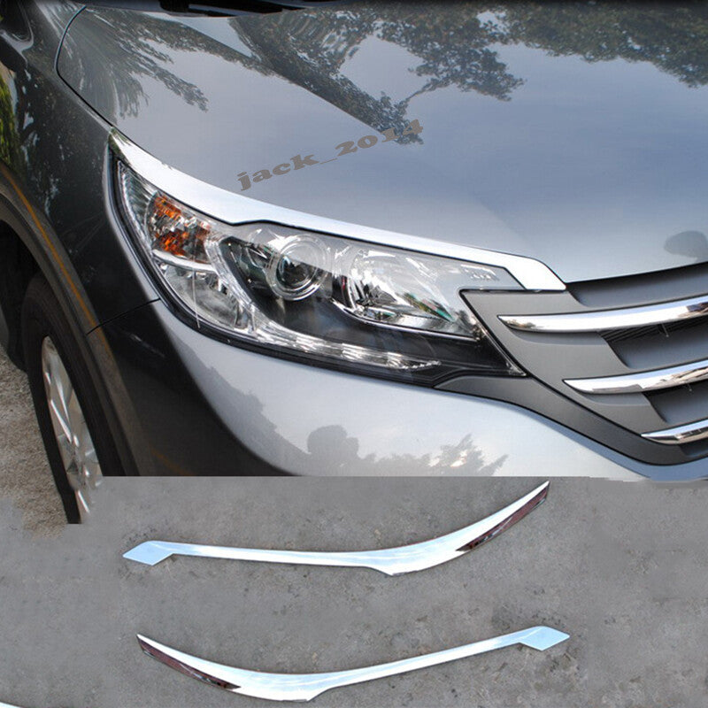 Front head light Eyebrow cover Trim Chrome trim for Honda CRV CR-V 2012 13 2014