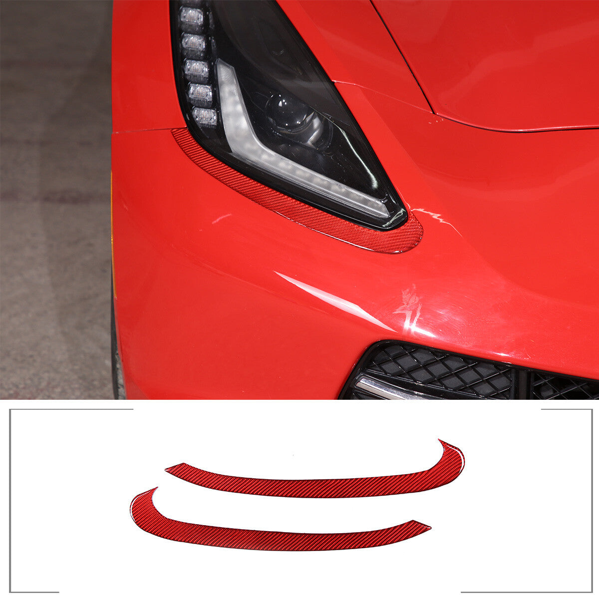 Interior center console armrest pad cover trim for Corvette C7 2014-19