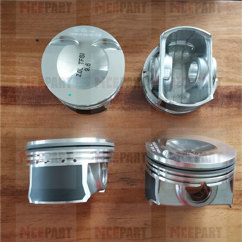 06L107065BR 4-piece KS piston ring set compatible with for Audi A4 Q3 Q5 EA888 2.0T engines.