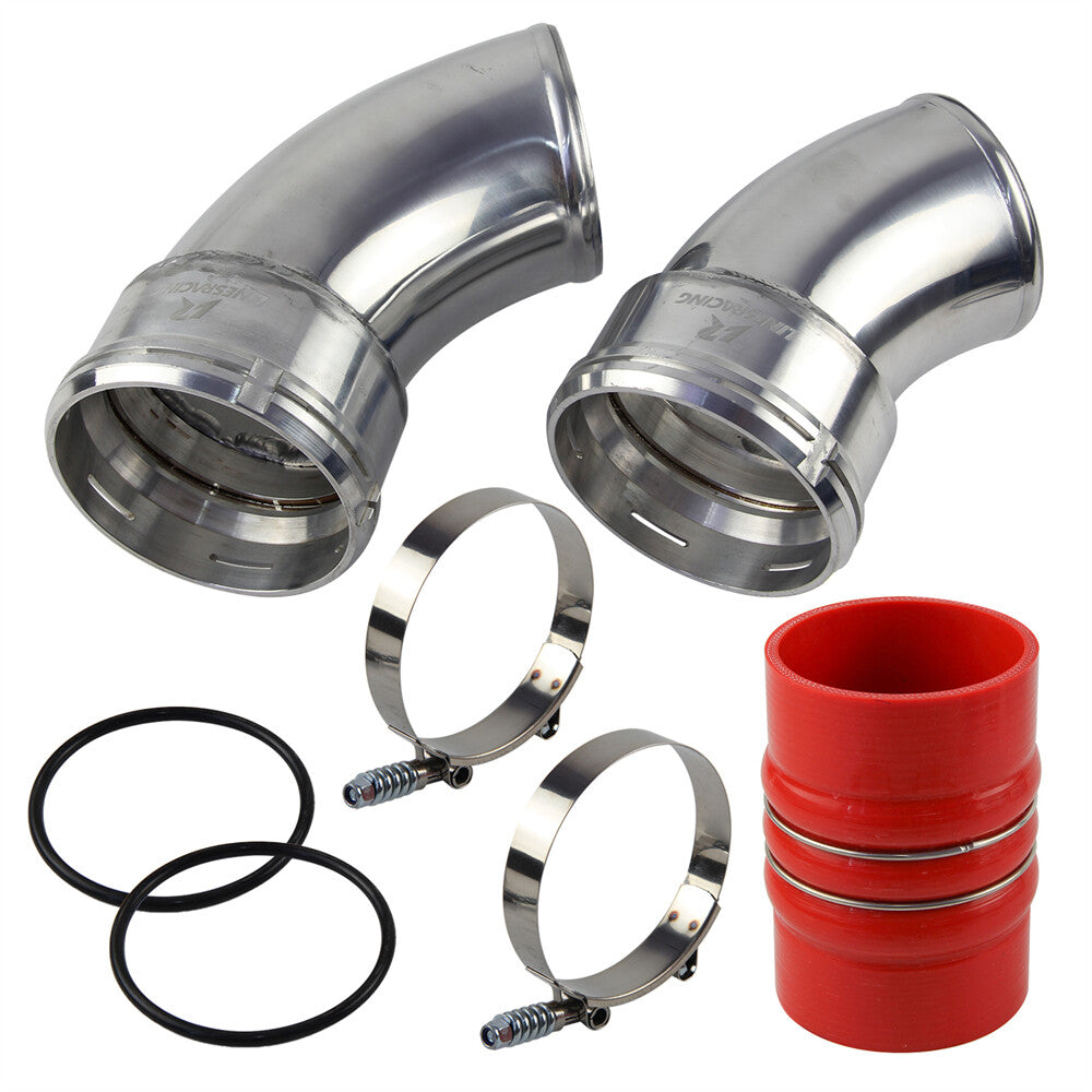 Cold-Side Intercooler Pipe Boot Kit For 06-10 for Chevy for GMC Duramax 6.6L Red
