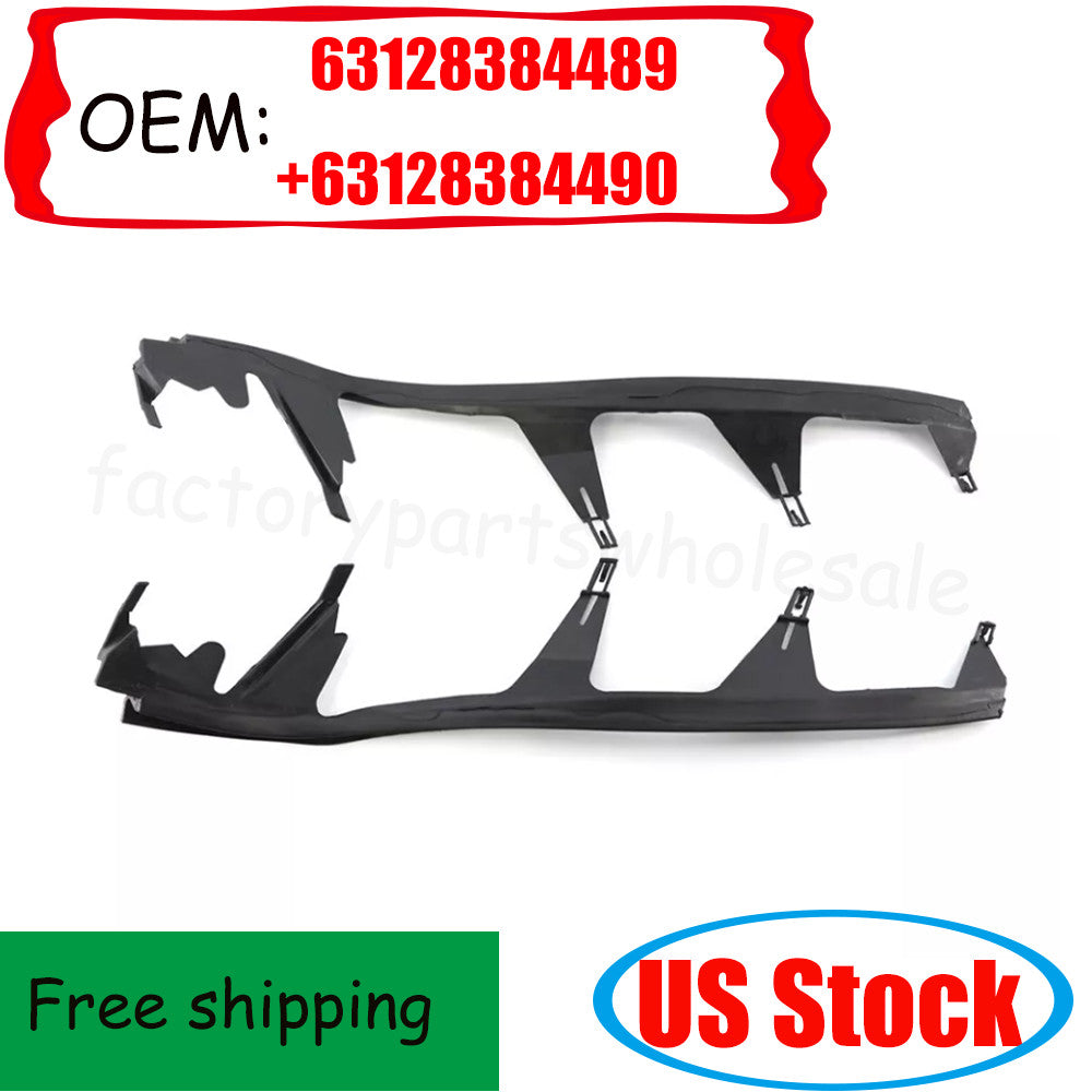 1 Pair Headlight Cover Strip Upper Headlamp Gasket For E46/M3 63128384489/490 n