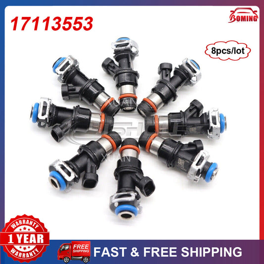 8x Fuel Injectors For 2001-2007 GM for Chevy for GMC for Cadillac 4.8L 5.3L 6.0L 17113553