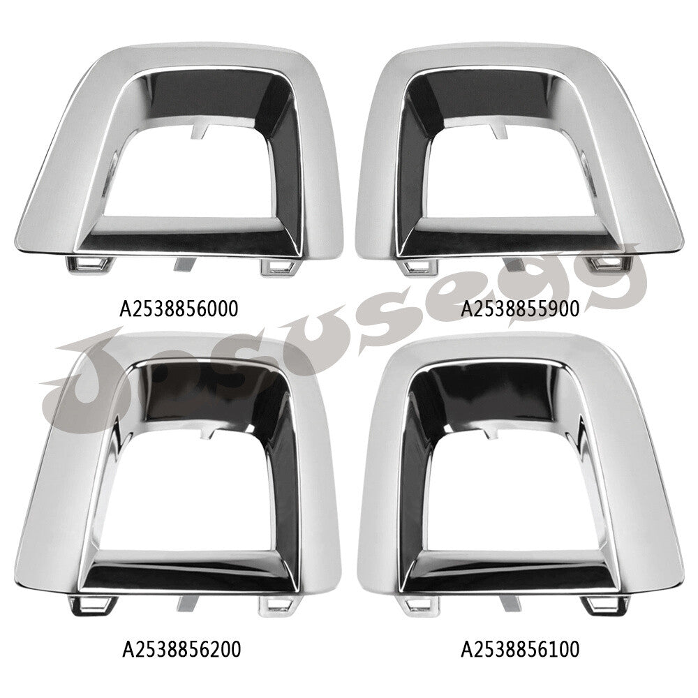 LHRH Inner Outer Front Bumper Cover Molding Chrome Trim for Mercedes X253 C253 Q