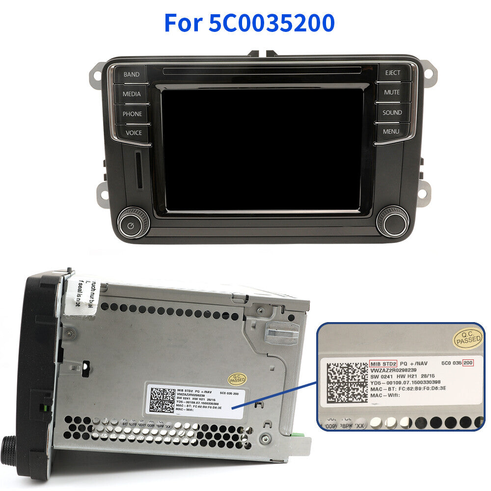  for VW for Passat MIB STD2 Radio TDO-WVGA0633F00045 6.5 Frosted Touch Screen Glas